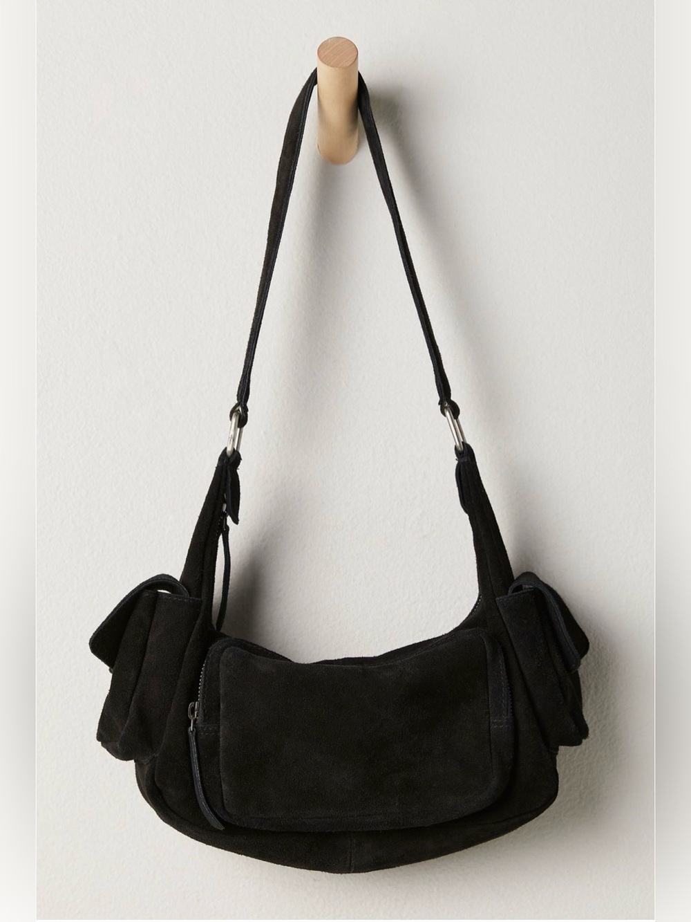 NWT Free People ‘Siren’ Suede Shoulder Bag - Picture 1 of 7